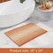 Bathroom Rugs, Bath Mat Rug for Bathroom Non Slip 17 x 24 Inches Water Absorbent Chenille Bathroom Floor Mats Machine Washable (Pumpkin Orange and Cream)